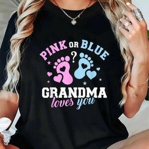 Women Pink or Blue Grandma T-Shirt